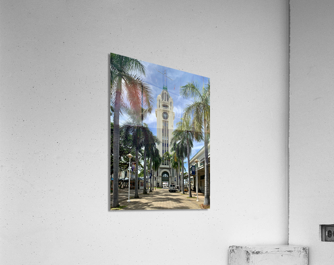 Aloha Clock Tower Acrylic Print