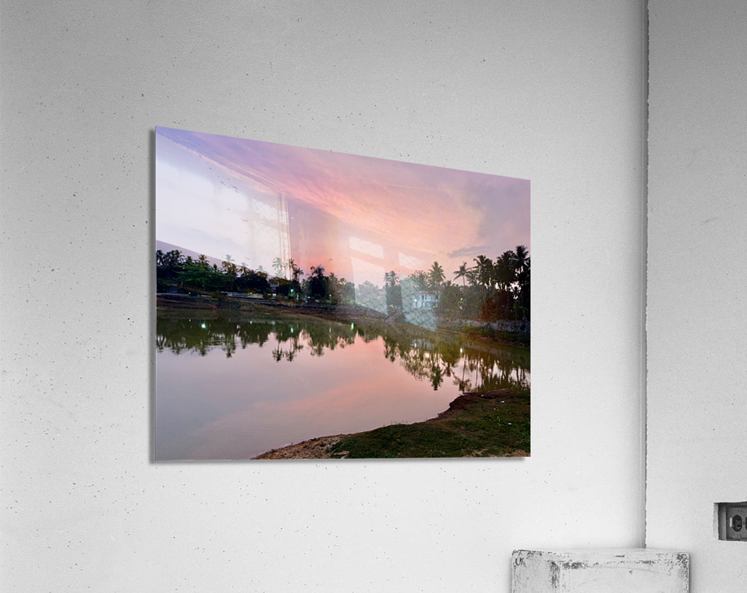Purple Reflection on the Lake Acrylic Print