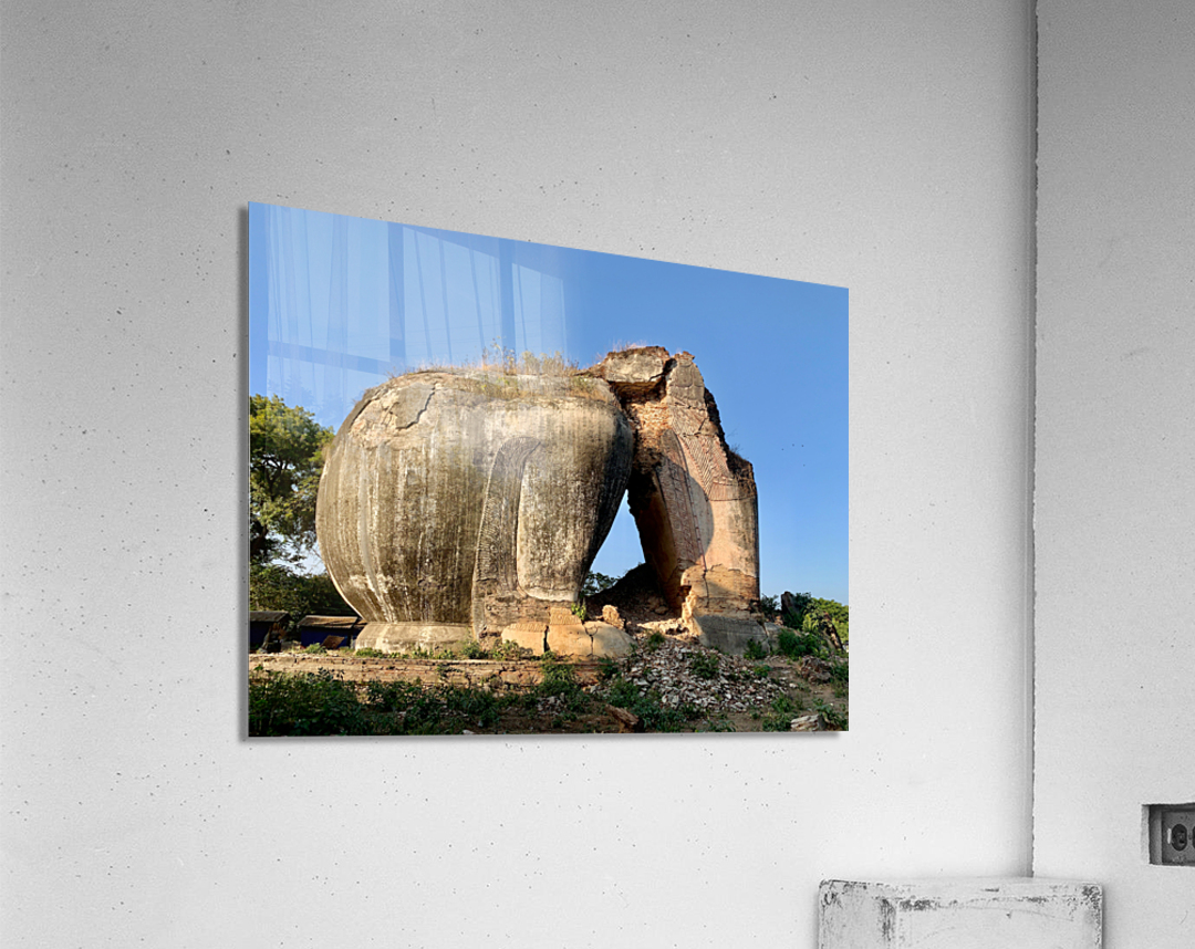Mingun Pahtodawgyi Elephant Rock Acrylic Print