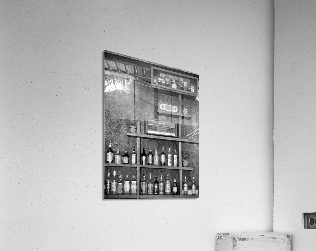 BW Alcohol Shelves Acrylic Print