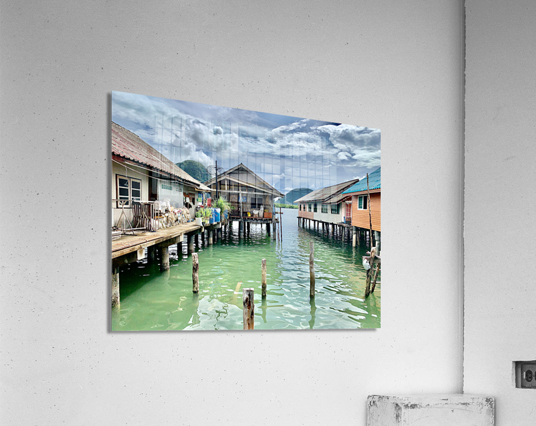 Houses in Koh Panyee Floating Village Thailand  Acrylic Print