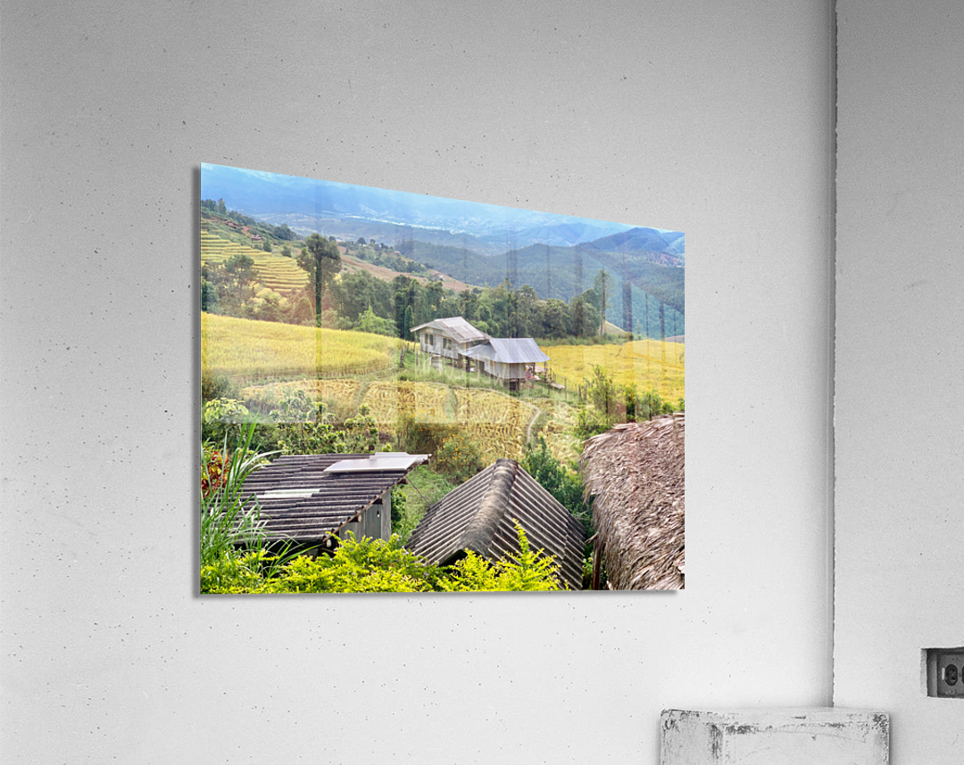 Village in the Rice Fields 2 Acrylic Print
