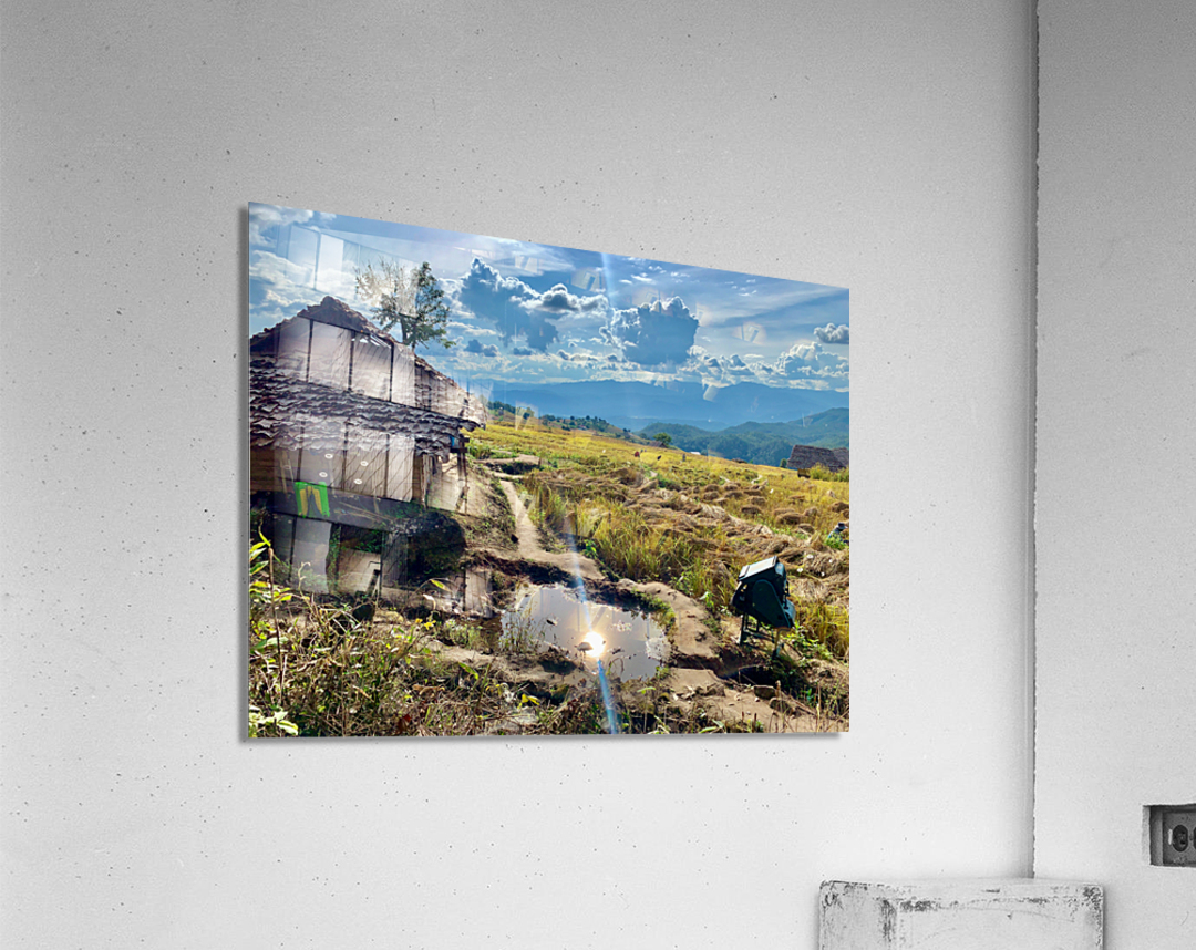 Sun Reflecting in the Puddle Acrylic Print