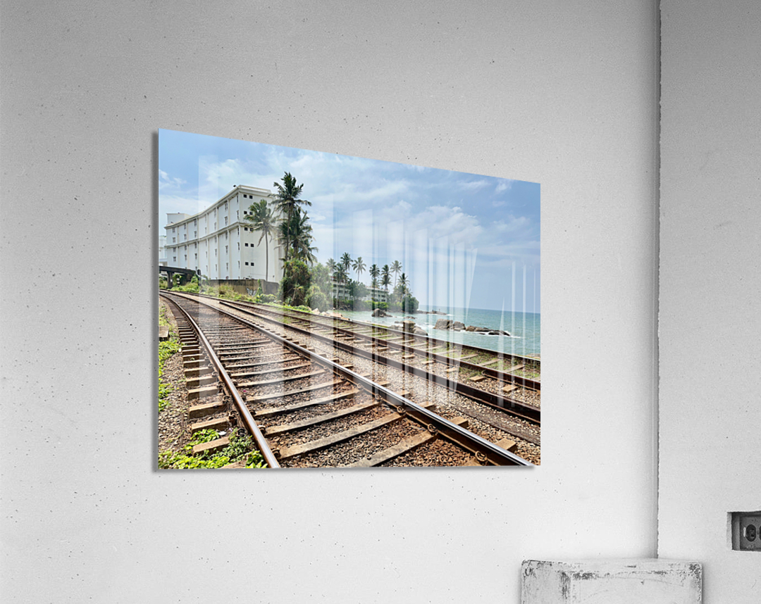 Railroad by the Ocean 3 Acrylic Print
