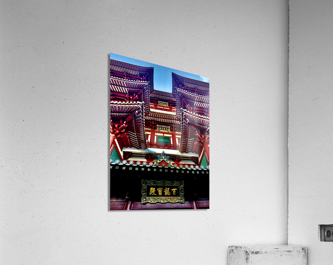 Red and White Chinese Temple Acrylic Print