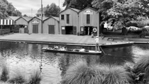 BW Gondola on the River
