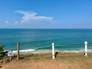 Beach Down the Cliff