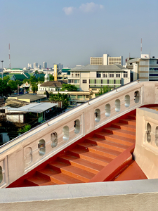 Golden Mount Temple Orange Stairs Bangkok
