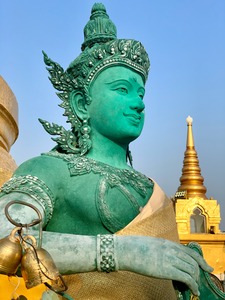 Green Thai Temple Statue
