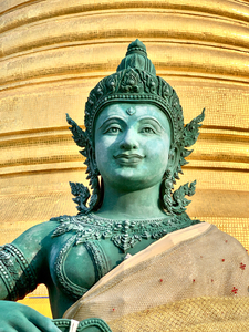 Green Thai Temple Statue 2