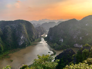 Hang Mua Viewpoint Sunset Vietnam