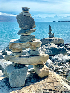 Inukshuk in Front of the Lake