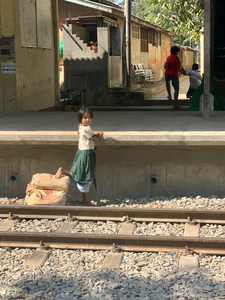 Little Girl at the Train Station