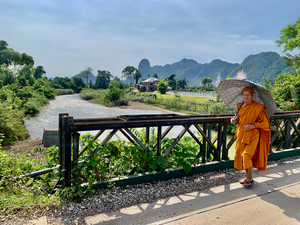 Monk Taking a Walk