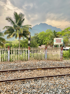 Railroad by the Mountain