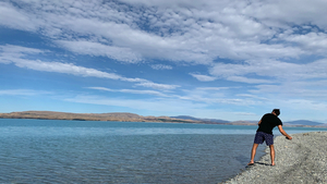Rock Throwing on the Lake