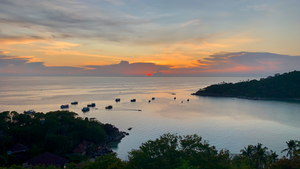 Sunset in Chalok Bay Koh Tao Thailand