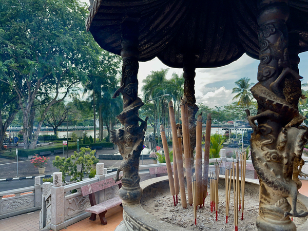 Burning Incense Kuching Borneo Print