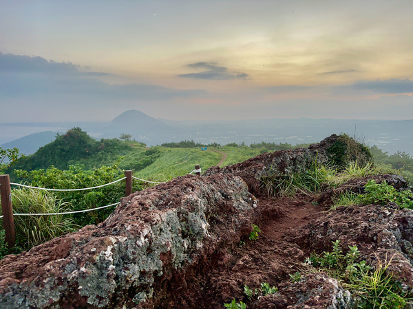 Sunset at Gunsan Oreum Jeju South Korea Print