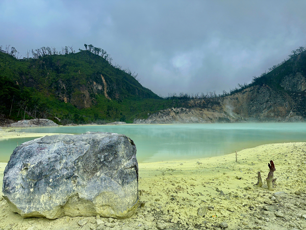 White Crater Java Indonesia 2 Print
