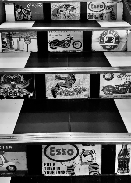 BW Vintage Stairs Print