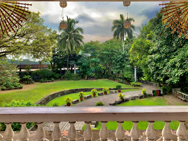 Beautiful Garden from the Balcony Print