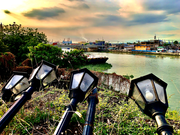 Falling Lamp posts  for the Sunset Print
