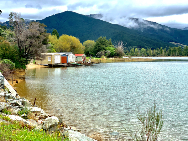 Huts on the Lake Print