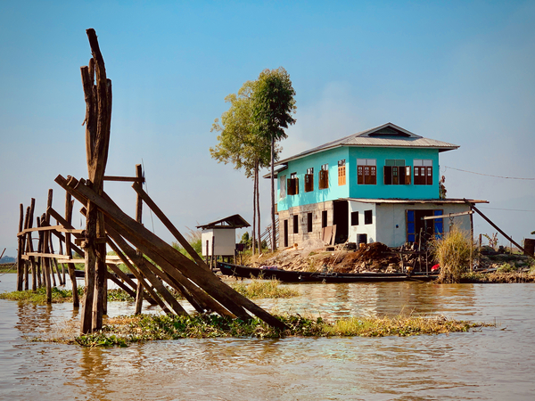 Inle Lake House Print