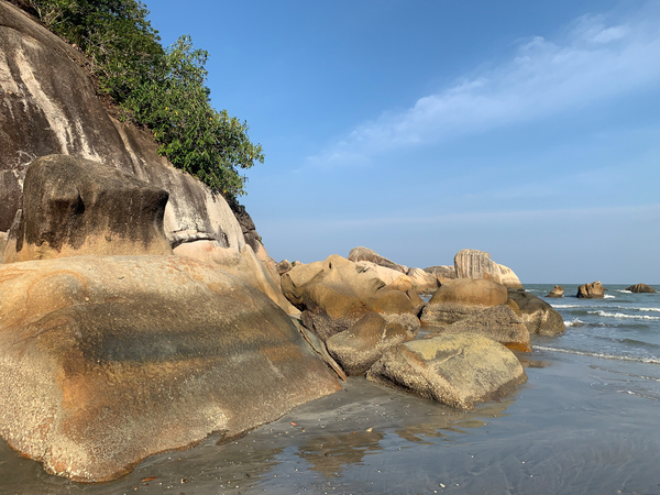 Rocks on the Beach Print