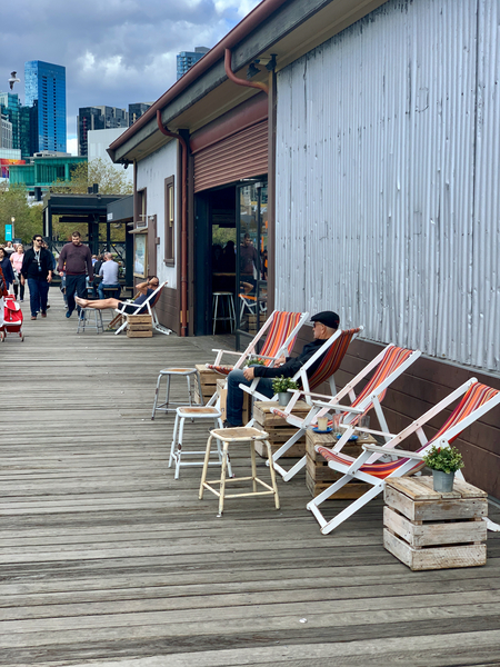 Sitting on the Dock Print