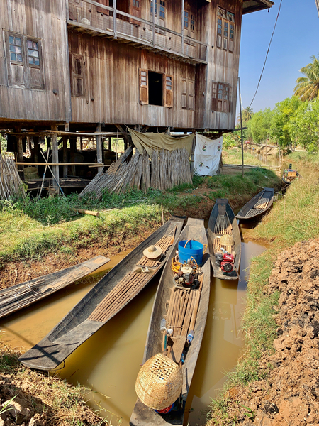 Slim Boats Parked Print