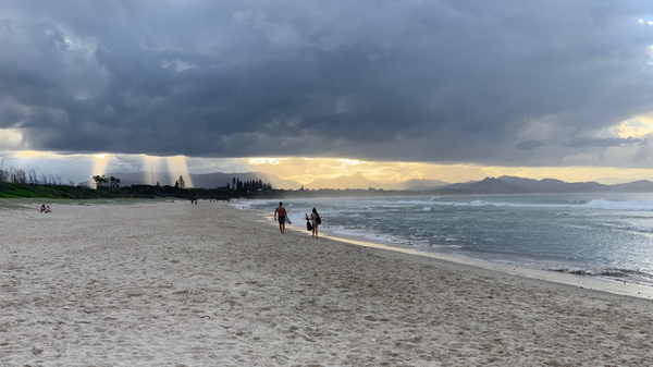 Sun Peaking Through a Dark Sky 2 Print