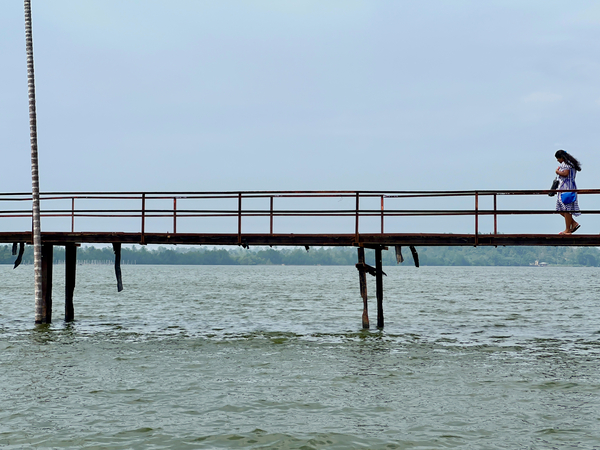 The Lady on the Bridge Print