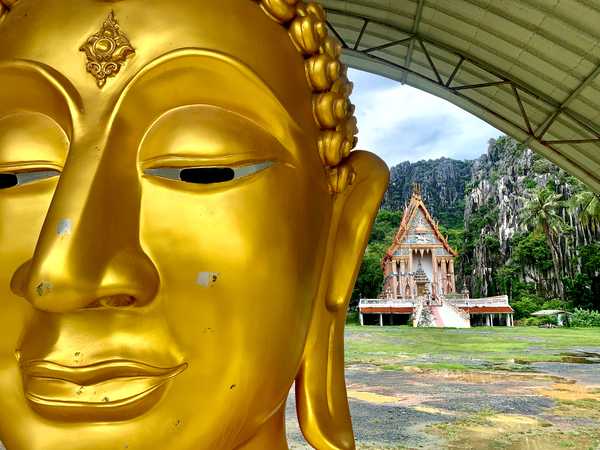 The Temple Behind Buddha Print