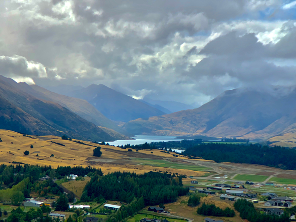 View From Mount Iron New Zealand After a Storm 1. Print