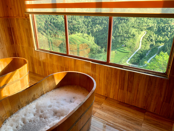 Wooden Bath with a View Print