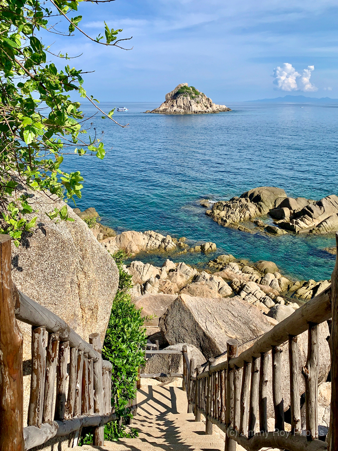 Sharks Island down the Stairs Koh Tao Thailand  Print