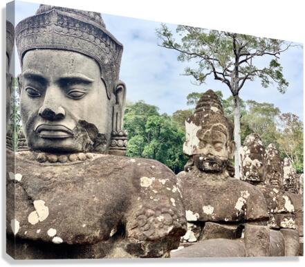 Angkor Wat Statues Row 2 Canvas Print