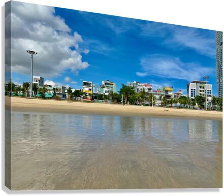 City from the Beach Canvas Print