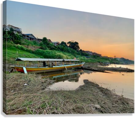 Sunset Boat Canvas Print