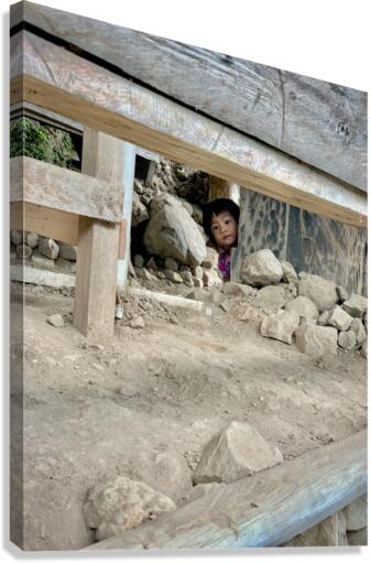 Hiding Little Girl Canvas Print