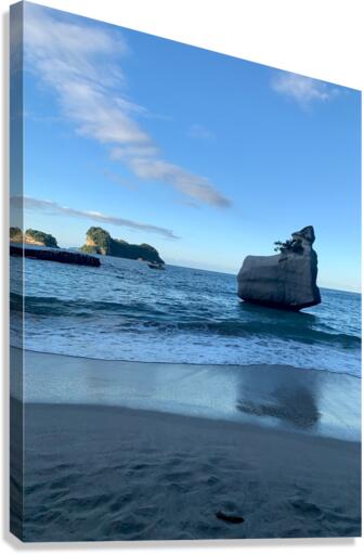 Nice Rock View From the Beach Canvas Print