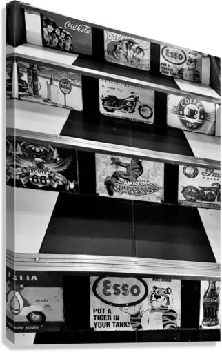 BW Vintage Stairs Canvas Print