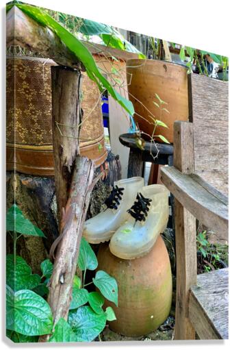 Transparent Boots Canvas Print