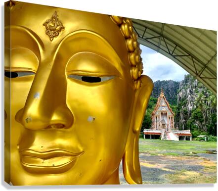 The Temple Behind Buddha Canvas Print