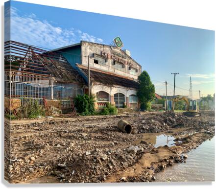 Nice Building in Construction Zone Canvas Print