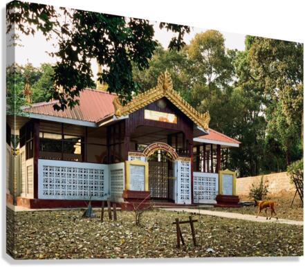 Dog Going to Temple Canvas Print