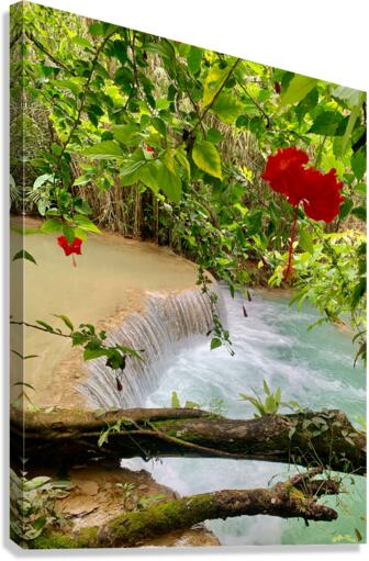 Kuang Si Waterfalls 3 Canvas Print