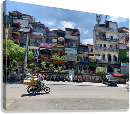 Quick Motorbike Delivery Canvas Print